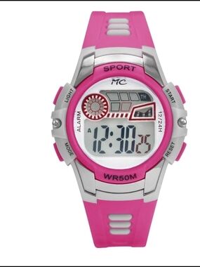 NEW! Montres Carlo Pink Digital Sport Watch with Alarm